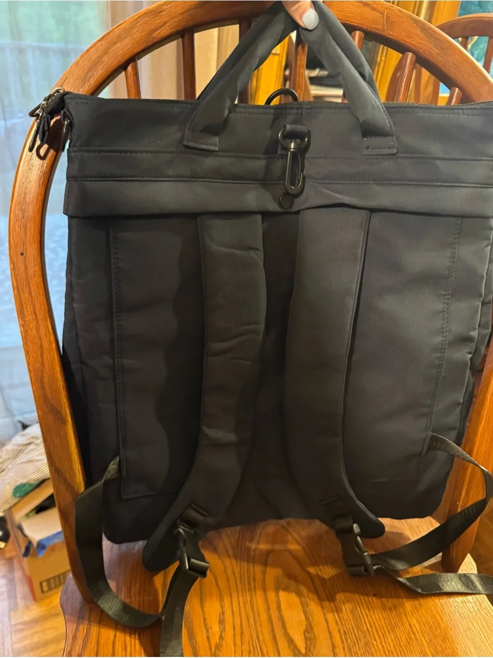 Navy Blue Nylon Backpack/Cooler Utility Tote